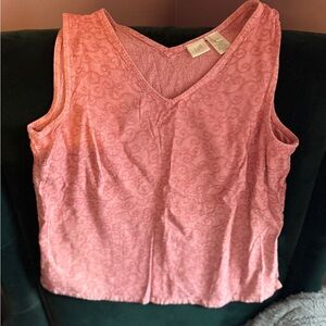 J. Jill Pink Floral Tank Top